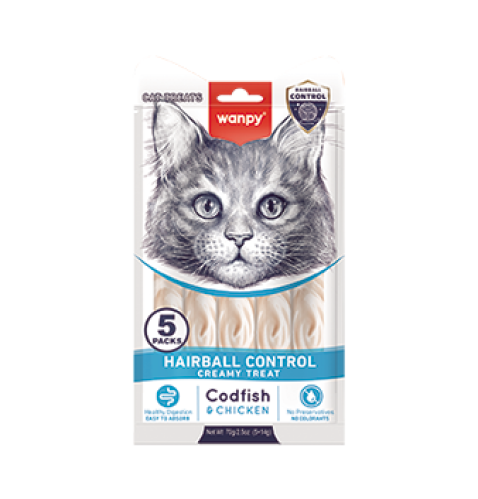 Wanpy Cod Fish Rewards for Hairball Prevention