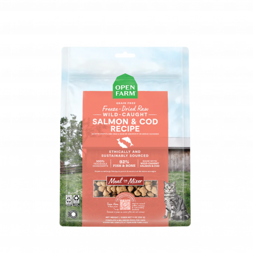 سالمون وسمك القد نيء مجفف بالتبريد من شركة Open Fa...