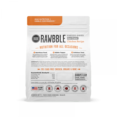 دجاج نيء مجفف بالتبريد من شركة BIXBI Rawbble