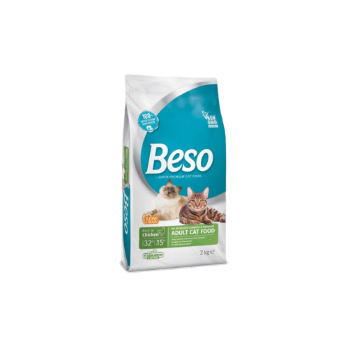 طعام جاف للقطط البالغه بالدجاج من شركة Beso