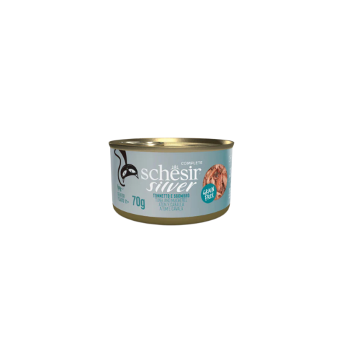 معلبات سلفر التونا و الماكريل للقطط من شركة Schesi...