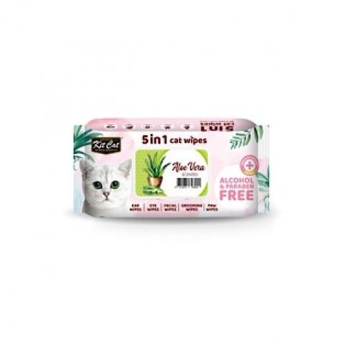 كت كات مناديل معطرة 5 في 1 برائحة نبتة الصبار 80 م...