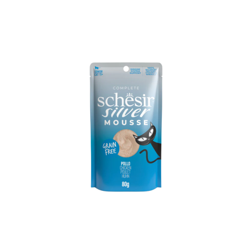 اظرف موس سلفر دجاج للقطط المسنة من شركة Schesir