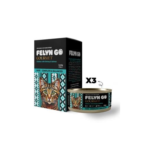 Felyn Go Canned Chicken, Tuna & Pumpkin (3 x 45g)