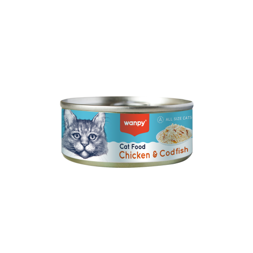 معلبات الدجاج وسمك القد من شركة Wanpy