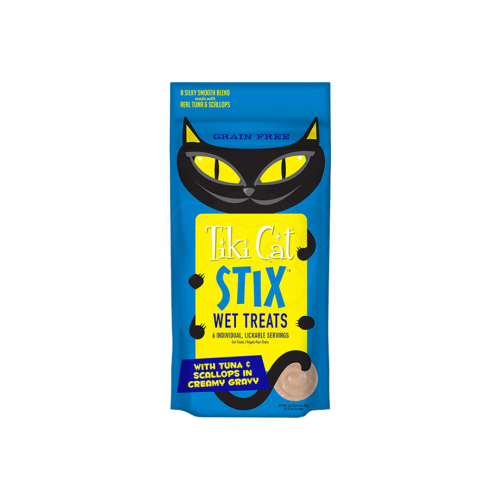 مكافات كريمية رطبة بسمك التونا و المحار Tiki cat