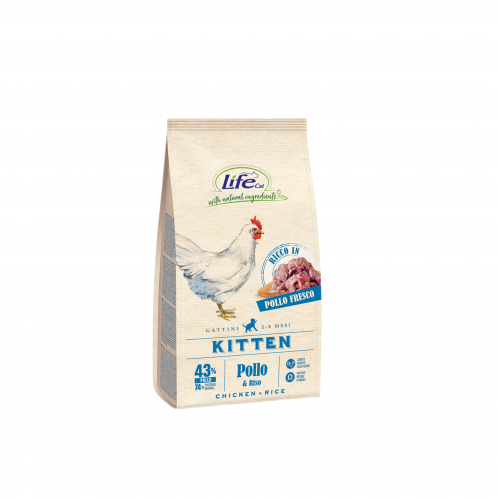 طعام جاف للقطط الصغيرة بنكهة الدجاج من شركة Life C...
