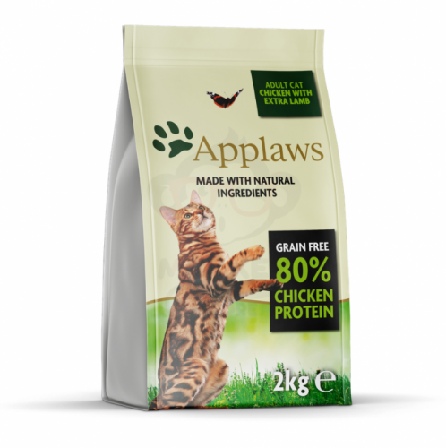 طعام جاف للقطط البالغة بنكهة الدجاج و لحم الضأن Ap...