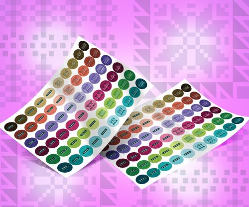 استيكر 4سم دائري شيت ورقي 60 حبة - اليوم الوطني