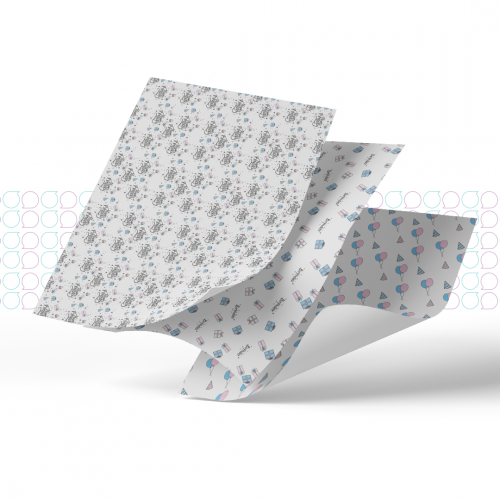 ورق تغليف ابيض 60 جرام - ثيم جاهز - 30 حبه مقسمه ع...