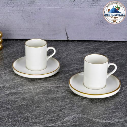 Porcelain Cup – Platinum Color (Set of 2)
