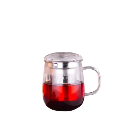 Glass Tea Cup with Lid