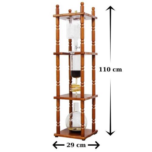 Glass Cold Brew Maker – Brown Wood Color 3-Liter