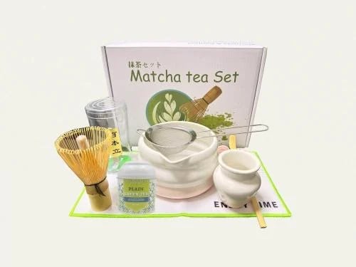 Complete Japanese Matcha Set (7 Pieces) - White