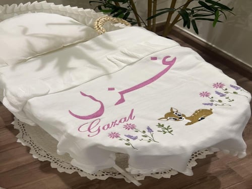 بطانيه الورد و الغزالة