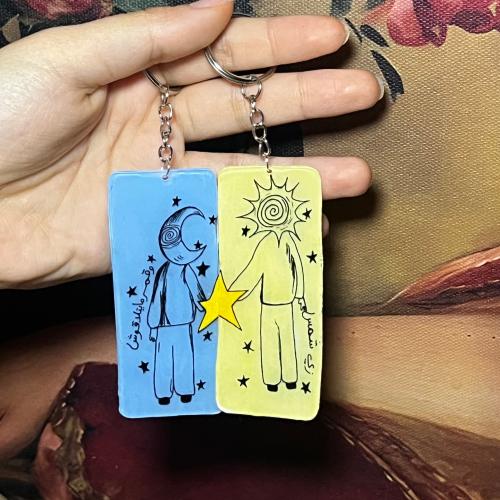 Two medals, sun and moon
