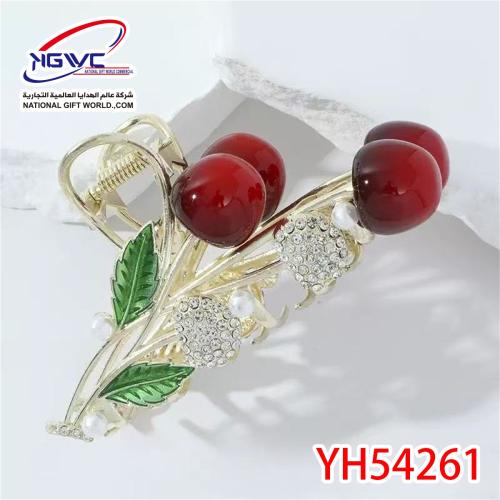 مشبك شعر ساحر لإطلالة ملكية فخامة الكرز والألماس