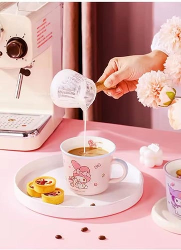 كوب سراميك مدرج ماي ميلودي الجمال الوردي في تفاصيل...