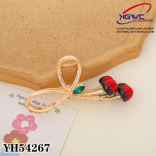 مشبك شعر الكرز الذهبي الأنيق نعومة ورقي