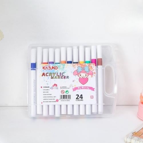 أقلام تحديد أكريليك تحتوي على 24 لونا