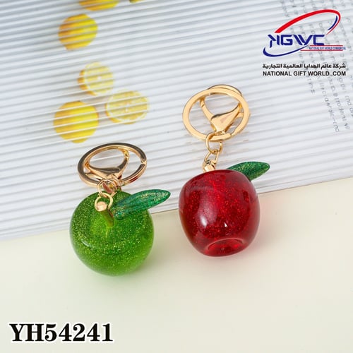 ميدالية ذهبية بتصميم تفاحة لامعة باللونين الأحمر و...