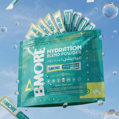 B-More Hydration Blend Powder – Superfruits with 5 Electrolytes, 10 Essential Vitamins & Himalayan Salt - 30 Sachets by B-More Can...