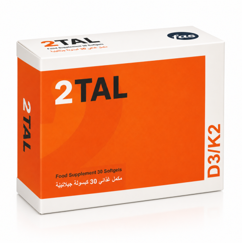 2 تال كبسولات رخوية تحتوي على فيتامين D3/K2 من FAS...