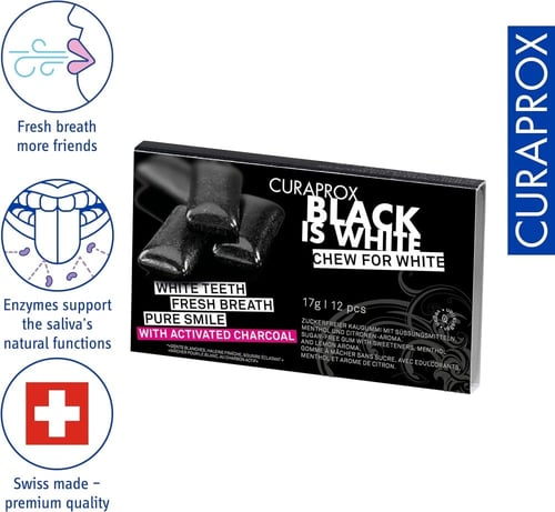 كيورابروكس بلاك از وايت علكة تبييض اسنان من Curapr...