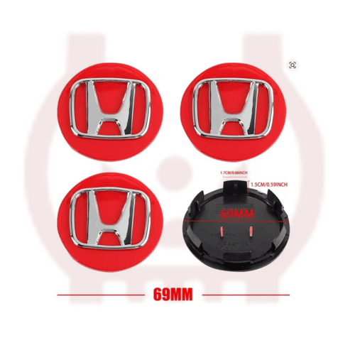 غطاء جنط أغطية أكواب جنوط بشعار هوندا مقاس 58/69