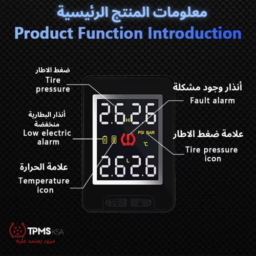 جهاز مراقبة ضغط الاطارات تويوتا في الديكور شكل وكا...