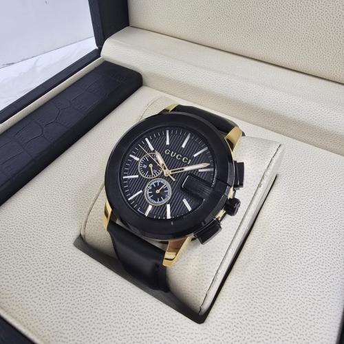 ساعة قوتشي كرونوغراف جلد