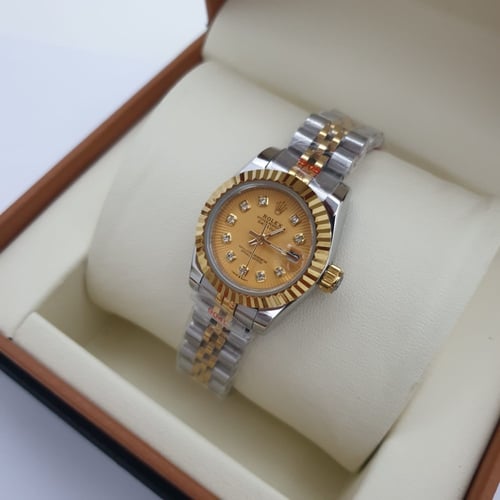 ساعة رولكس ميني بعدة الوان ارقام فصوص