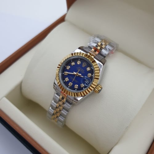 ساعة رولكس ميني بعدة الوان ارقام فصوص