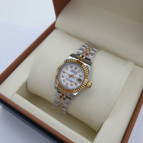 ساعة رولكس ميني بعدة الوان ارقام فصوص