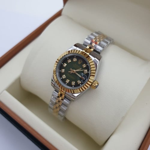 ساعة رولكس ميني بعدة الوان ارقام فصوص