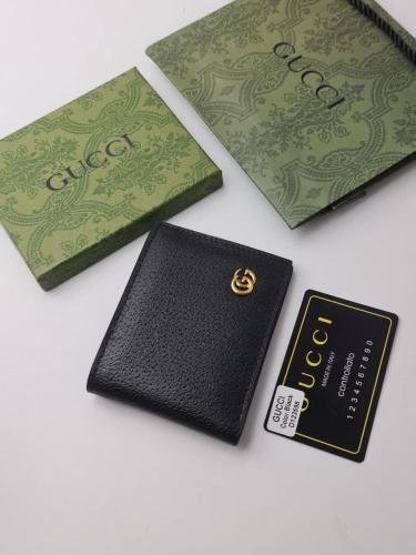 محفظة قوتشي GUCCI أسود مع بكج الماركة