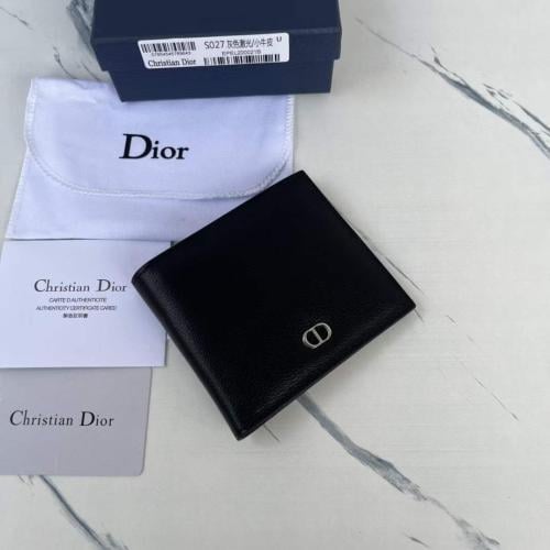 محفظة ديور أسود مع بكج الماركة