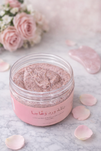 Rose petal scrub