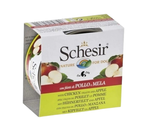 شيزر معلبات الدجاج مع التفاح للقطط 75 جرام