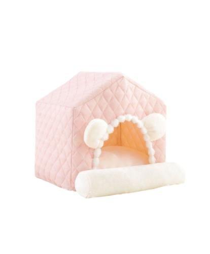 بيت قطط قماش كبير - لون وردي