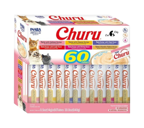 إينابا تشورو مكافأت تونا متنوع للقطط 60 × 14 جرام
