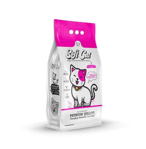 رمل سوفت كات برائحة البيبي باودر 10لتر