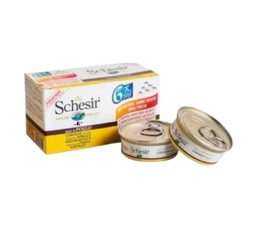 شيزر معلبات الدجاج مع الارز في المرق للقطط 6×50 جر...