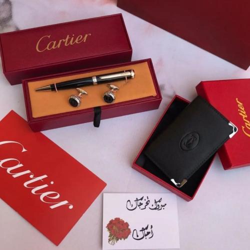 طقم كبك وقلم ومحفظه كارتييه