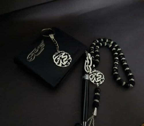 طقم فخم بالاسم مطلي بالفضه - حسب الطلب