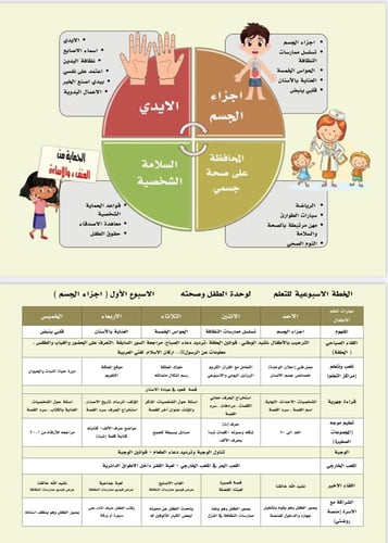 خطة وحدة الطفل وصحته ، بصيغة وورد