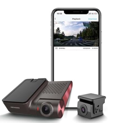 كاميرا Hikvision G2PRO 4K Dual-Dashcam، عدسة واسعة...