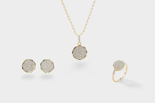 Half a silver set 925 karat from Sela
