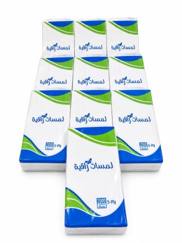 مناديل لمسات راقيه ٣٠٠ مفرد ٨٠ عبوه + علق ٥شدة