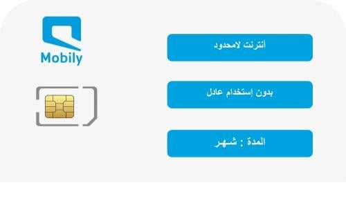 باقة بيانات لامحدود لمدة 1 شهر